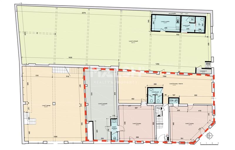 Location d'entrepôt de 218 m² à Lyon 7 - 69007 plan - 1