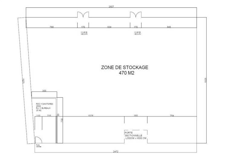 Location d'entrepôt de 495 m² à Marolles-en-Hurepoix - 91630 plan - 1