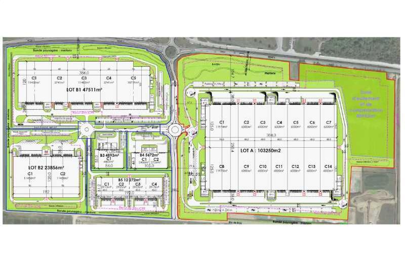 Location d'entrepôt de 196 954 m² à Marolles-sur-Seine - 77130 plan - 1