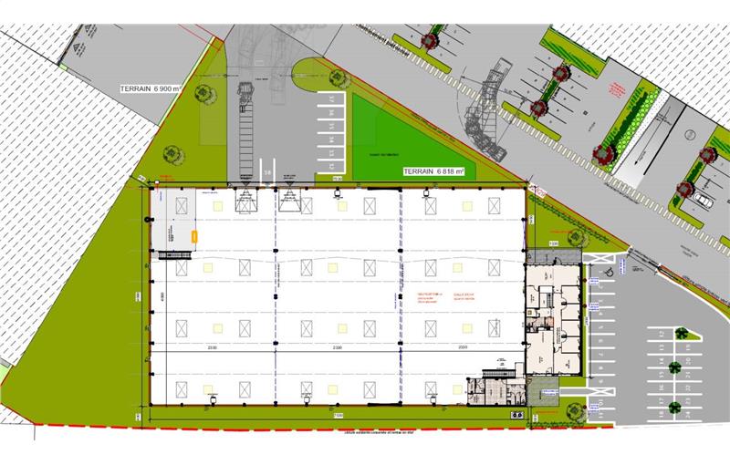 Location d'entrepôt de 3 377 m² à Meyzieu - 69330 plan - 1