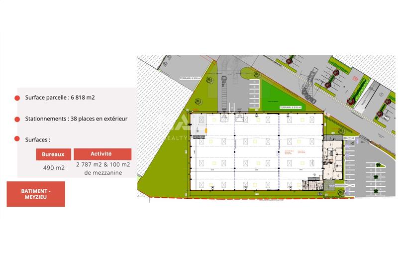 Location d'entrepôt de 3 377 m² à Meyzieu - 69330 plan - 1