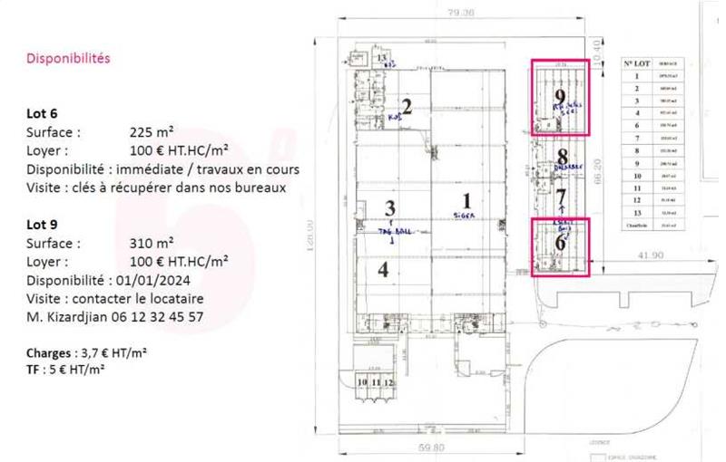 Location d'entrepôt de 535 m² à Meyzieu - 69330 plan - 1