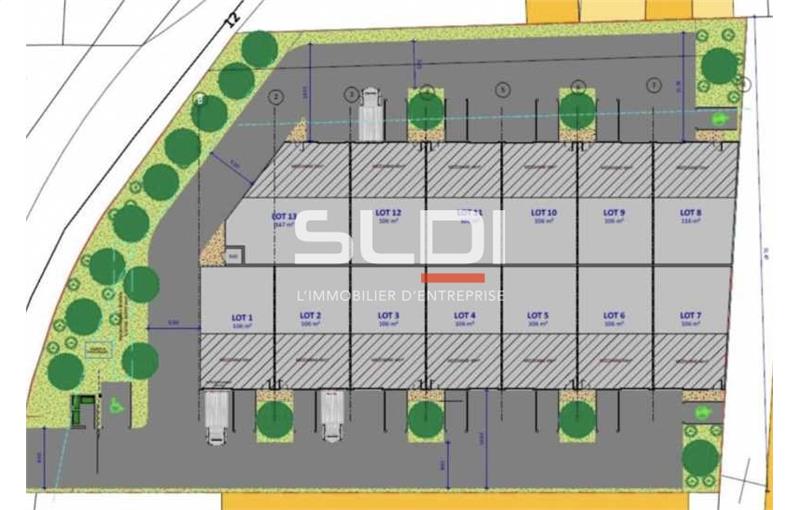 Location d'entrepôt de 616 m² à Mions - 69780 plan - 1