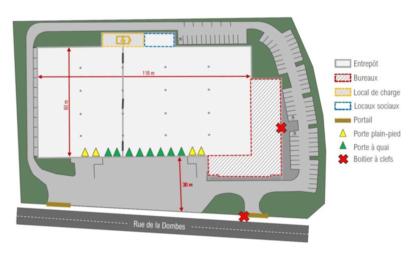 Location d'entrepôt de 9 623 m² à Miribel - 01700 plan - 1