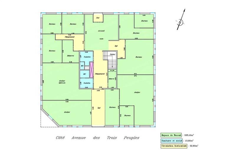 Location d'entrepôt de 808 m² à Montigny-le-Bretonneux - 78180 plan - 1