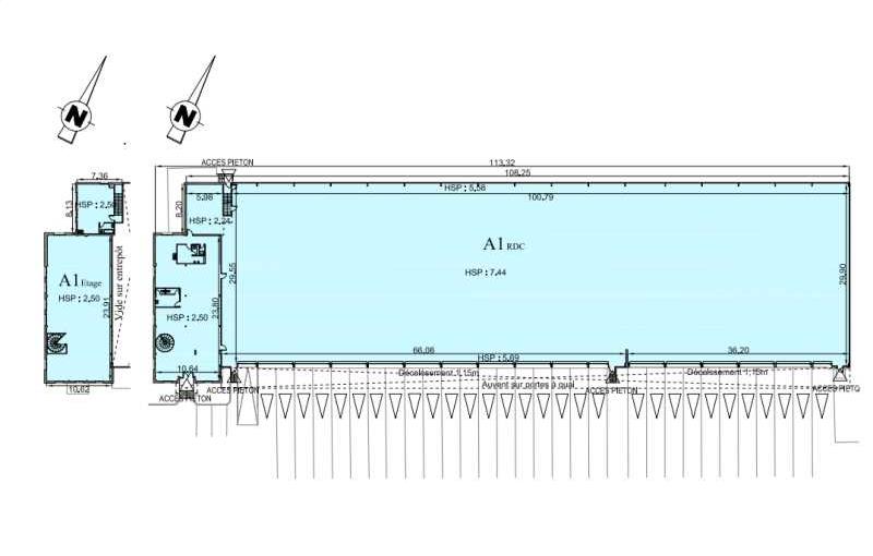 Location d'entrepôt de 3 600 m² à Moulins-lès-Metz - 57160 plan - 1