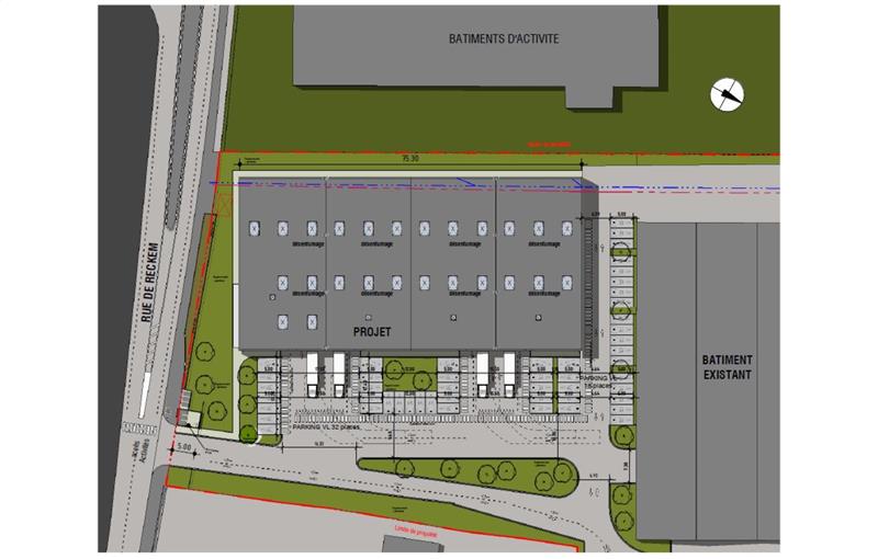 Location d'entrepôt de 859 m² à Neuville-en-Ferrain - 59960 plan - 1