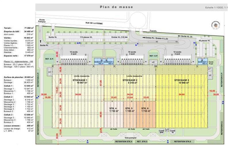 Location d'entrepôt de 39 129 m² à Oursel-Maison - 60480 plan - 1