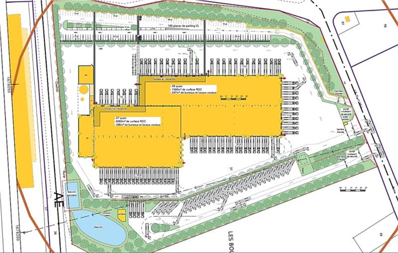 Location d'entrepôt de 14 493 m² à Remy - 60190 plan - 1