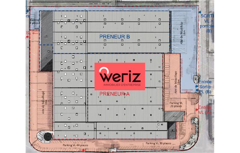 Location d'entrepôt de 7 476 m² à Rognac - 13340 plan - 1