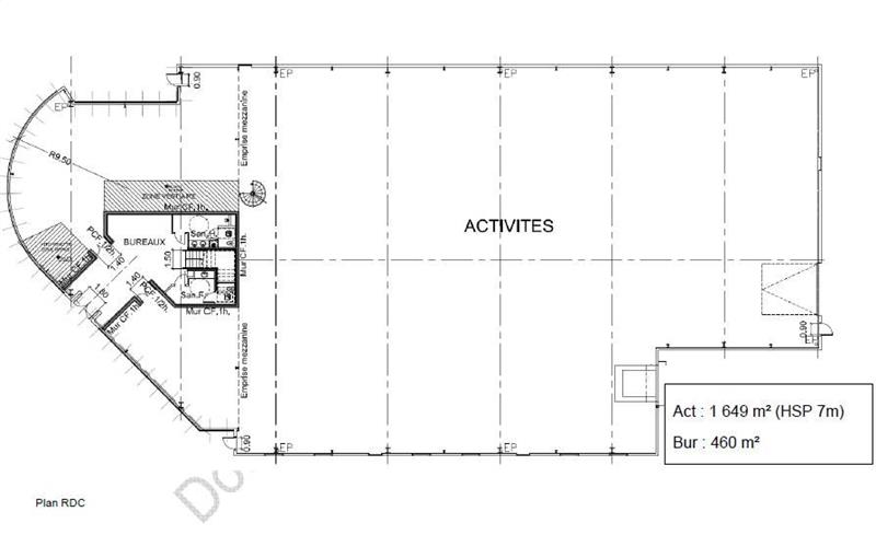 Location d'entrepôt de 2 109 m² à Roissy-en-France - 95700 plan - 1