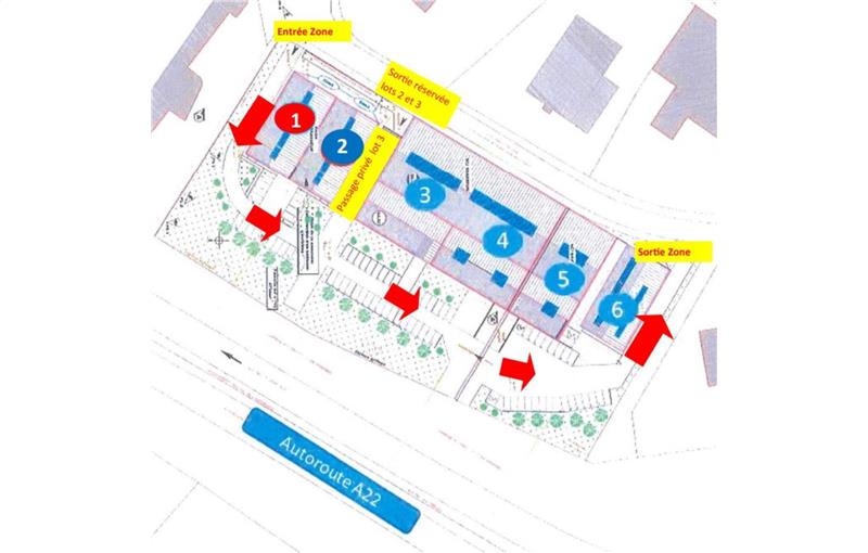 Location d'entrepôt de 544 m² à Roncq - 59223 plan - 1