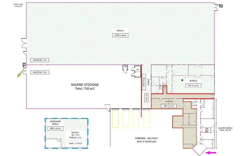 Location d'entrepôt de 3 485 m² à Roncq - 59223 plan - 1