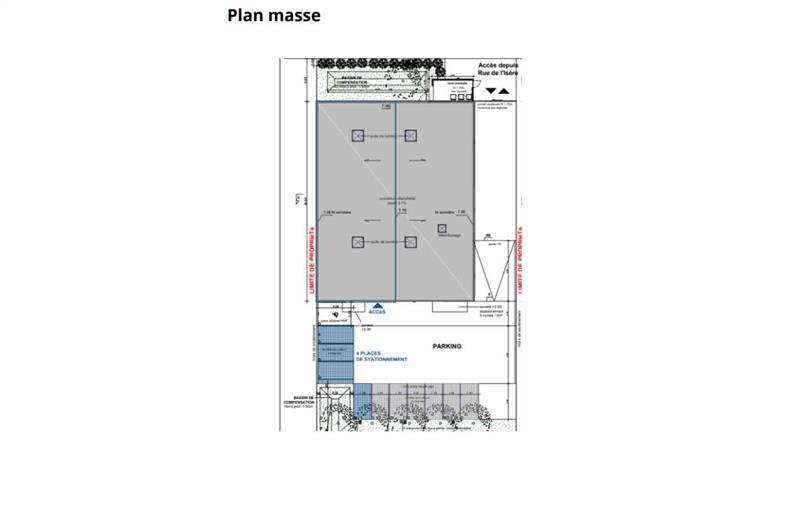 Location d'entrepôt de 450 m² à Saint-Égrève - 38120 plan - 1