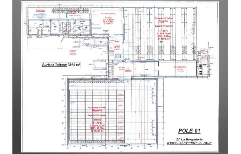 Location d'entrepôt de 3 179 m² à Saint-Étienne-du-Bois - 01370 plan - 1