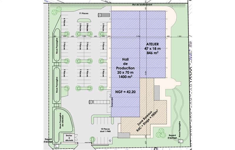 Location d'entrepôt de 3 240 m² à Saint-Étienne-du-Rouvray - 76800 plan - 1