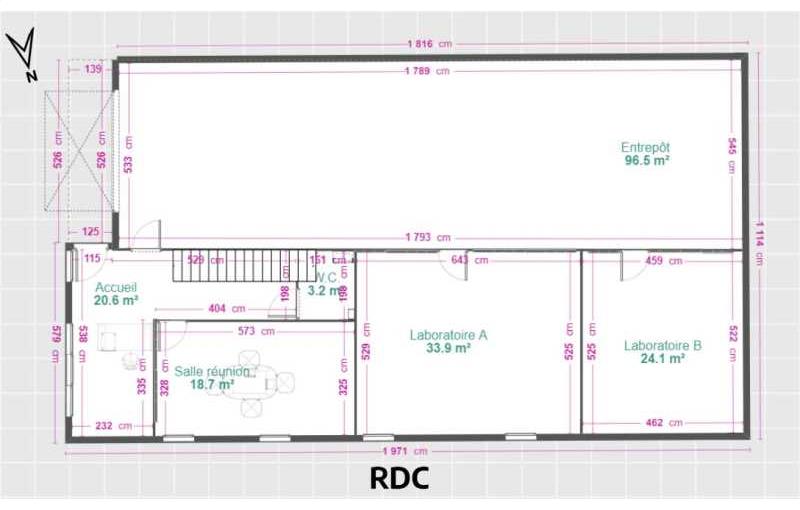 Location d'entrepôt de 291 m² à Saint-Fons - 69190 plan - 1