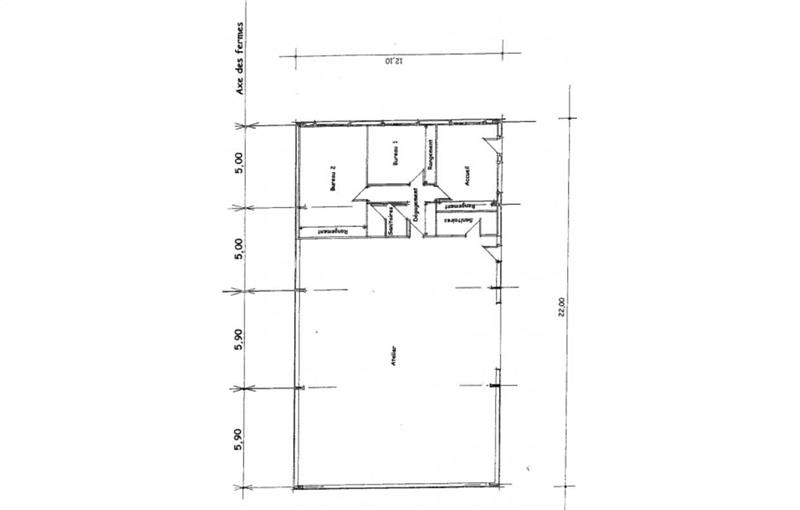 Location d'entrepôt de 265 m² à Saint-Jacques-de-la-Lande - 35136 plan - 1