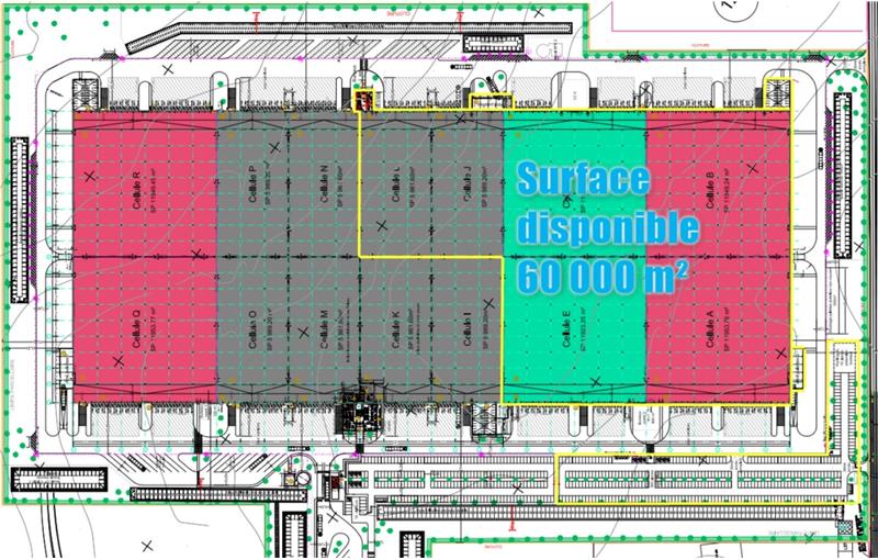 Location d'entrepôt de 60 000 m² à Saint-Laurent-Blangy - 62223 plan - 1