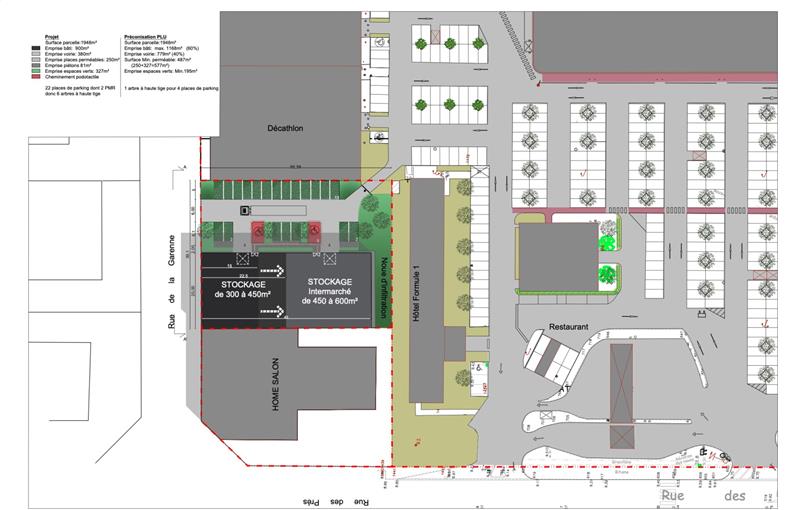 Location d'entrepôt de 450 m² à Saint-Marcel - 27950 plan - 1