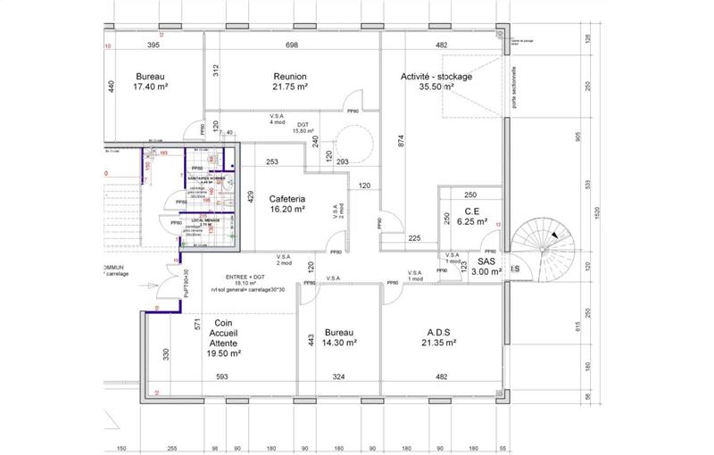 Location d'entrepôt de 217 m² à Saint-Priest - 69800 plan - 1