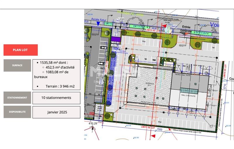 Location d'entrepôt de 1 536 m² à Saint-Priest - 69800 plan - 1