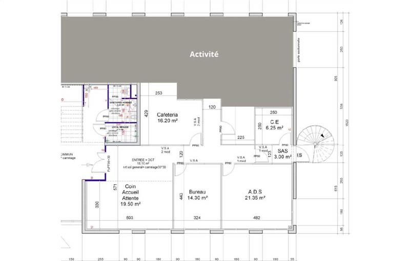 Location d'entrepôt de 458 m² à Saint-Priest - 69800 plan - 1