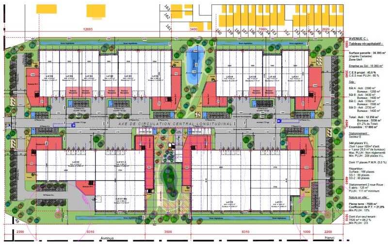 Location d'entrepôt de 1 770 m² à Saint-Priest - 69800 plan - 1