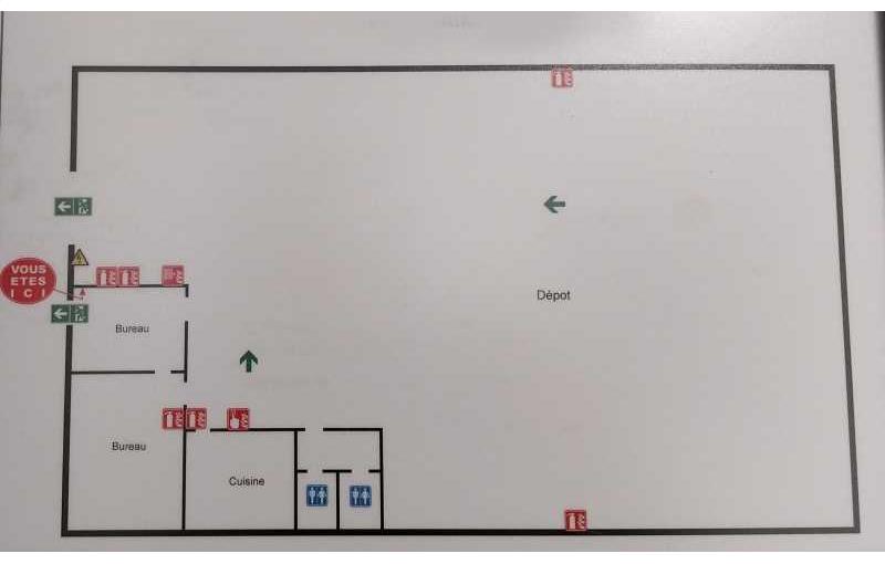 Location d'entrepôt de 2 070 m² à Saint-Priest - 69800 plan - 1