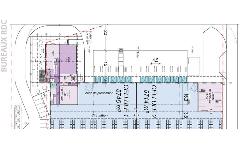 Location d'entrepôt de 12 238 m² à Saint-Quentin-Fallavier - 38070 plan - 1