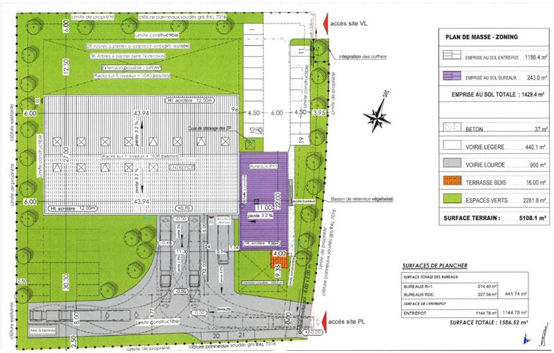 Location d'entrepôt de 1 591 m² à Sainte-Luce-sur-Loire - 44980 plan - 1