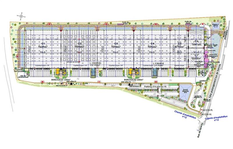 Location d'entrepôt de 49 221 m² à Sens - 89100 plan - 1