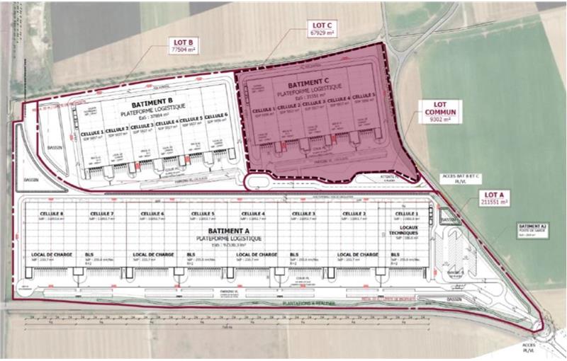 Location d'entrepôt de 153 096 m² à Toury - 28310 plan - 1