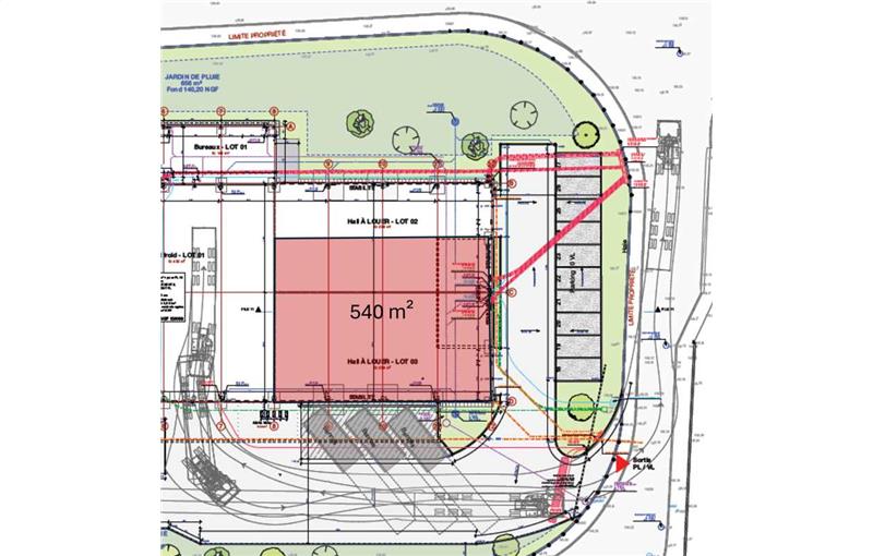 Location d'entrepôt de 540 m² à Vendenheim - 67550 plan - 1