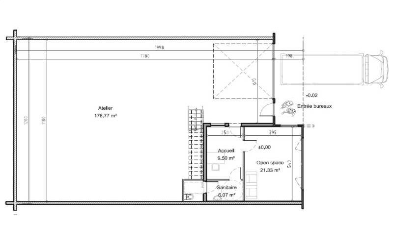 Location d'entrepôt de 509 m² à Vénissieux - 69200 plan - 1