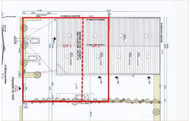 Location d'entrepôt de 289 m² à Verfeil - 31590 plan - 1