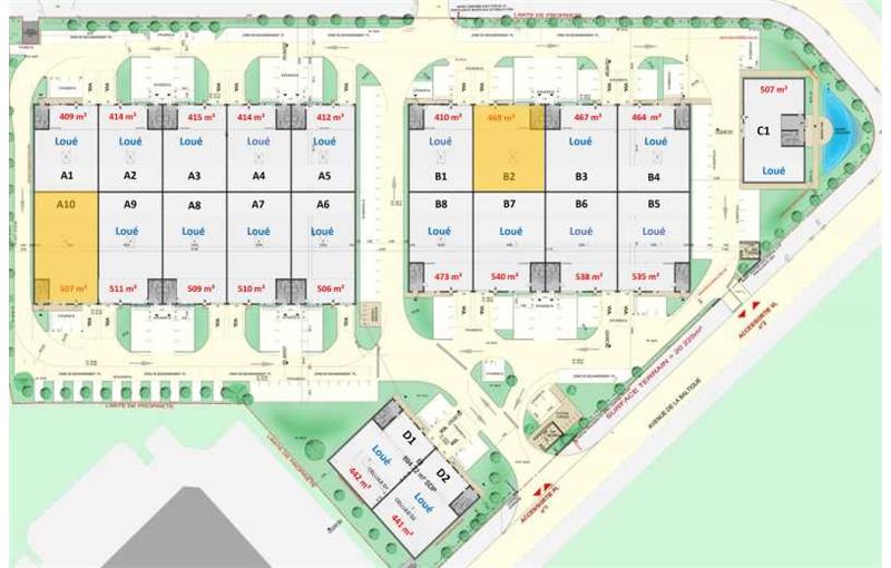 Location d'entrepôt de 976 m² à Villebon-sur-Yvette - 91140 plan - 1