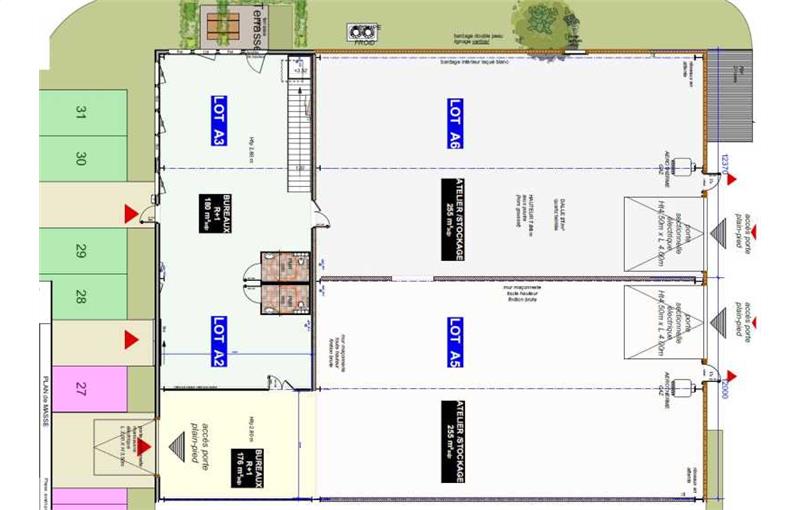 Location d'entrepôt de 866 m² à Villefranche-sur-Saône - 69400 plan - 1