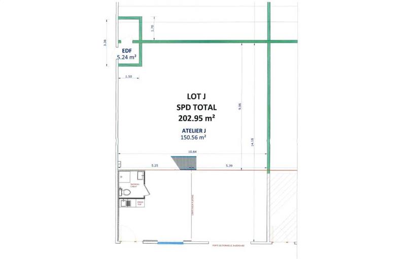 Location d'entrepôt de 203 m² à Villemoirieu - 38460 plan - 1