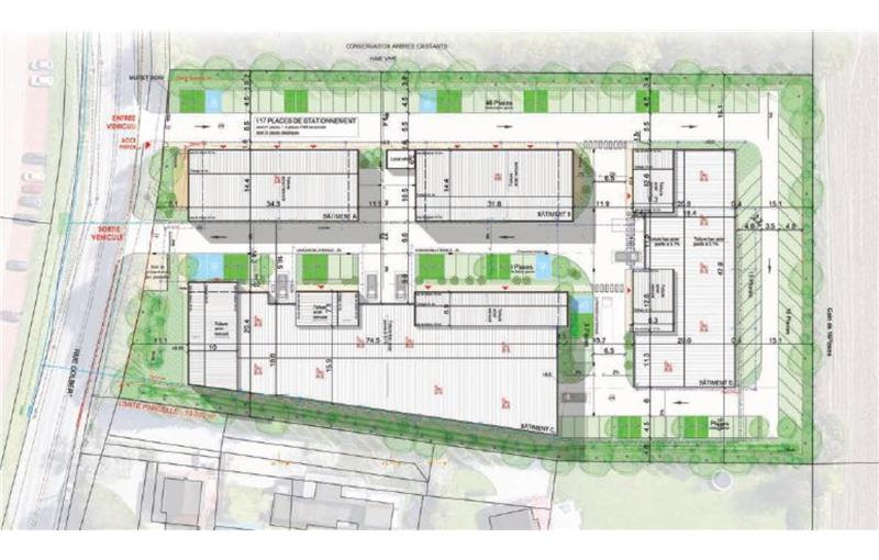 Location d'entrepôt de 3 390 m² à Villeneuve-d'Ascq - 59491 plan - 1