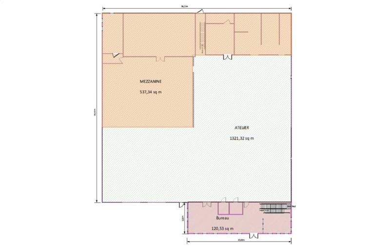 Location d'entrepôt de 1 563 m² à Villeneuve-d'Ascq - 59491 plan - 1