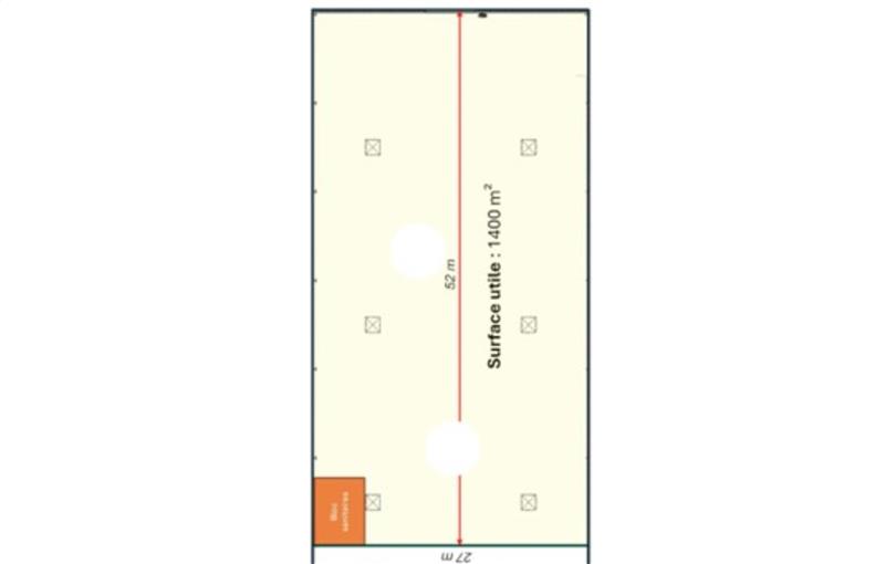 Location d'entrepôt de 1 400 m² à Vitrolles - 13127 plan - 1