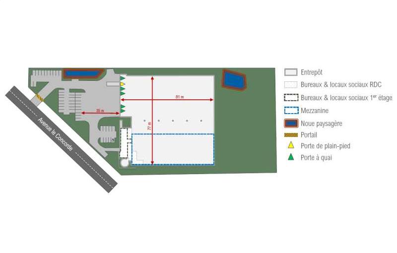 Location d'entrepôt de 8 047 m² à Wissous - 91320 plan - 1