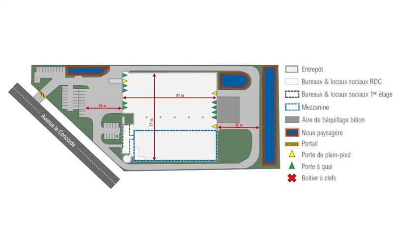 Location d'entrepôt de 8 047 m² à Wissous - 91320 plan - 1