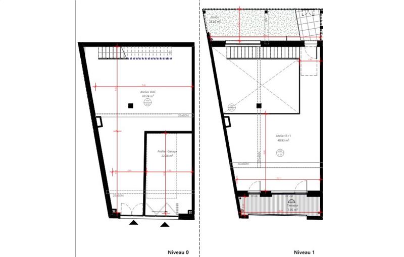 Vente de bureau de 405 m² à Angers - 49000 plan - 1