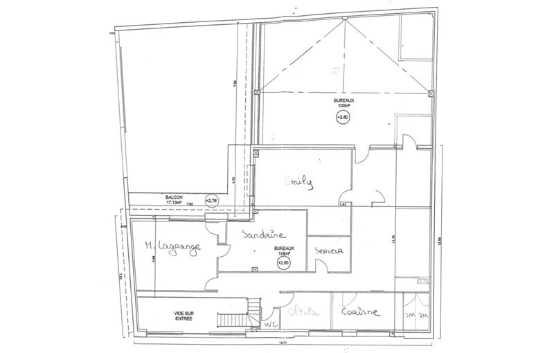 Vente de bureau de 573 m² à Bordeaux - 33000 plan - 1