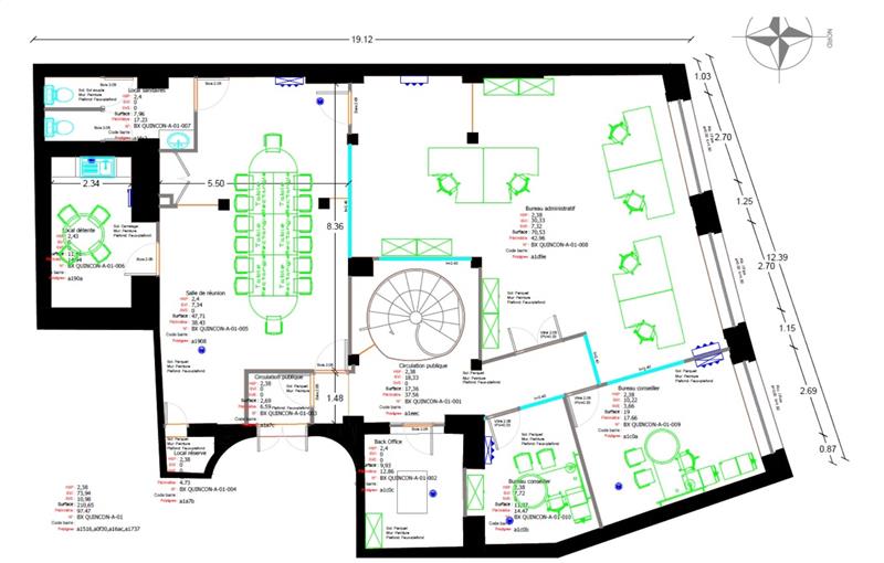 Achat de bureau de 376 m² à Bordeaux - 33000 plan - 1