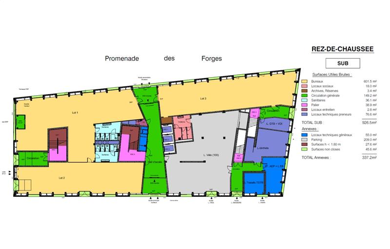 Bureau à vendre de 10 016 m² à Bordeaux - 33000 plan - 1