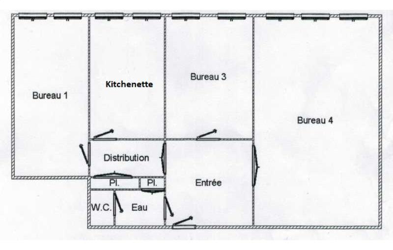 Achat de bureau de 117 m² à Bron - 69500 plan - 1