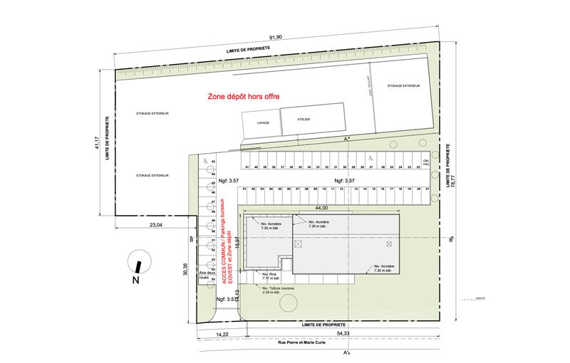 Vente de bureau de 1 267 m² à Bruges - 33520 plan - 1